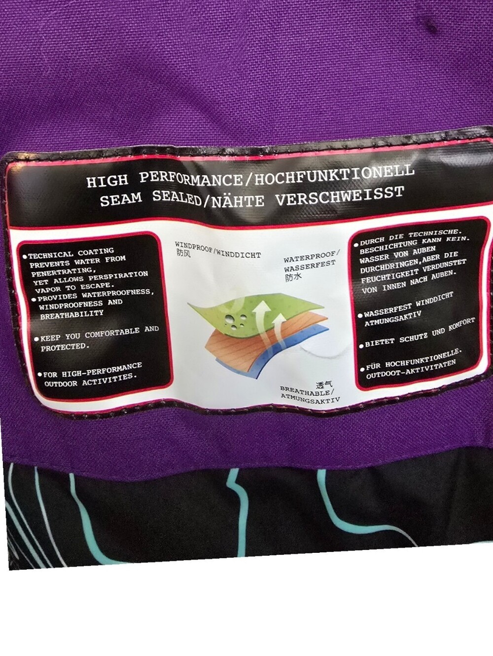 NOBADAY Ski Jacket Purple Camo Insulated Coat Women's Medium NEW With TAGS - Picture 7 of 13